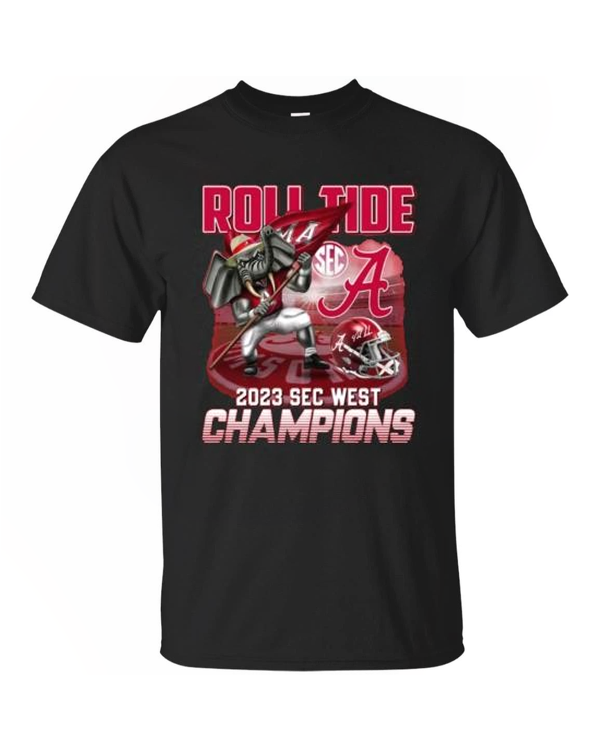 Alabama Crimson Tide Roll Tide 2023 Sec West Champions Shirt Naleth