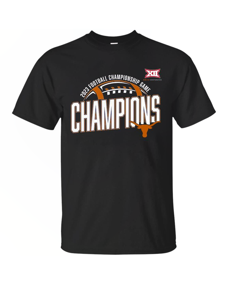 Texas Longhorns 2023 Big 12 Football Championship Game Champions Shirt ...