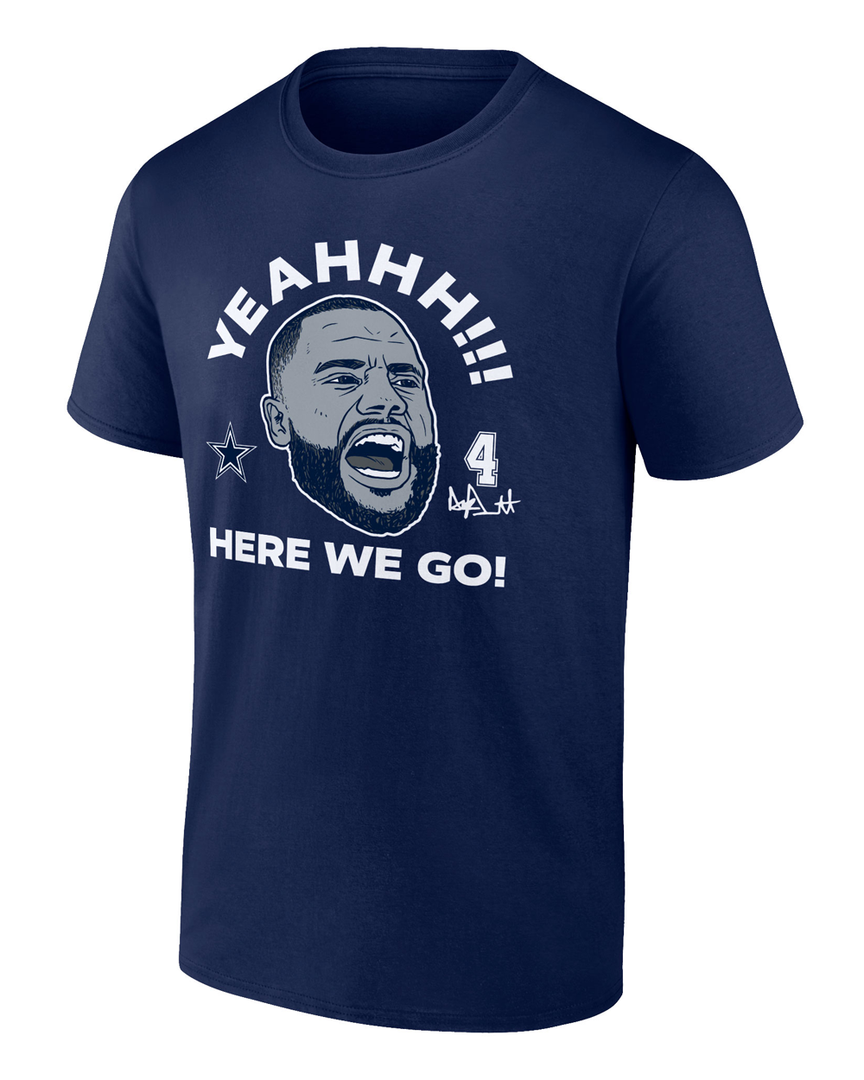 NFL Dak Prescott Dallas Cowboys #4 Here We Go Shirts | Naleth